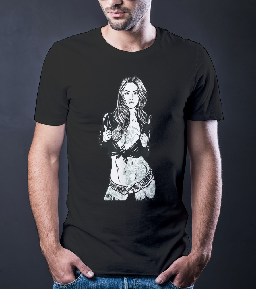 Fatal Instinct For Cool People Tattoo Art By Mevs T-Shirt