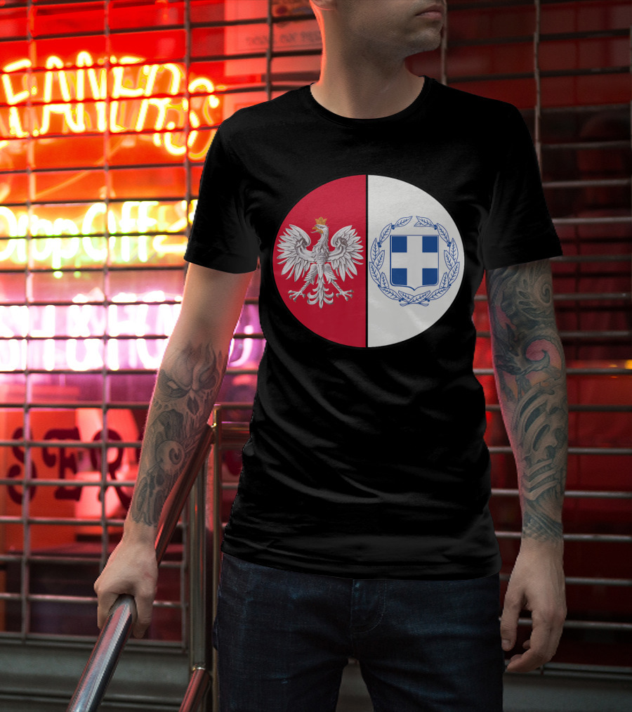 Poland White Eagle Greece National Emblems T-Shirt