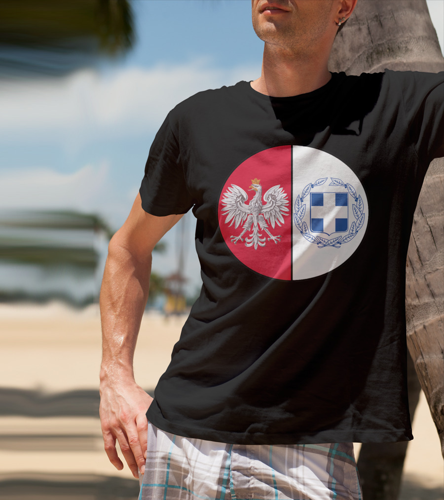 Poland White Eagle Greece National Emblems T-Shirt