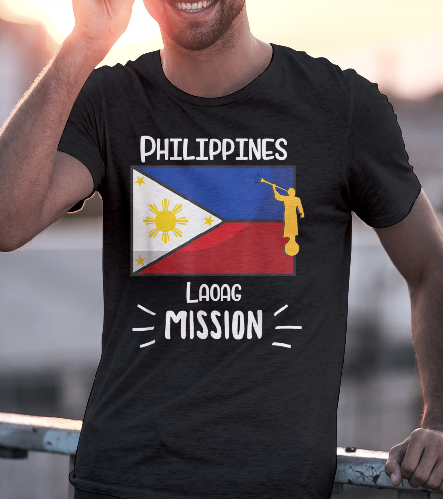 Philippines Laoag Mission Flag And Angel T-Shirt