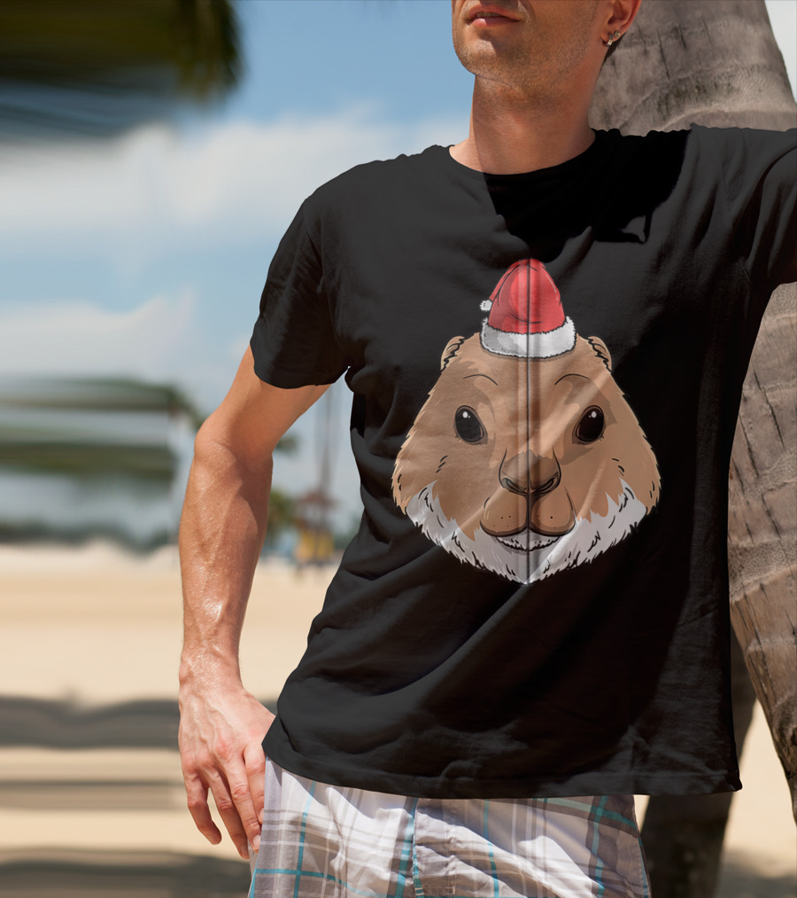 Prairie Dog Wearing Santa Claus Hat T-Shirt