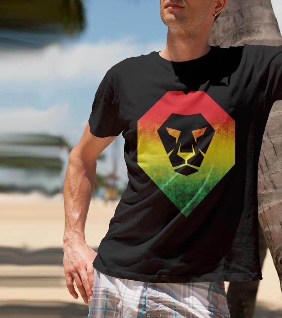 Rasta Flag Jamaican Reggae Lion Bold And Proud T-Shirt