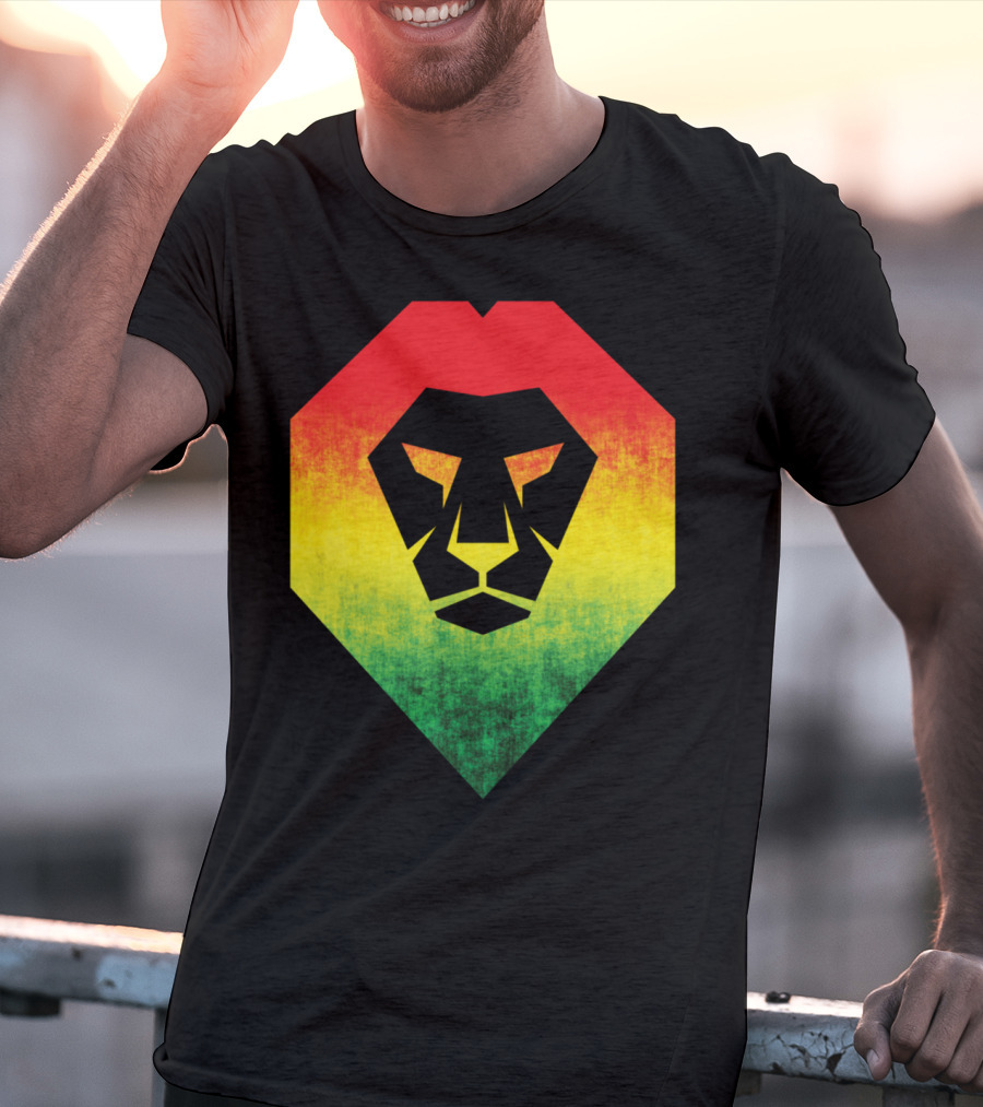 Rasta Flag Jamaican Reggae Lion Bold And Proud T-Shirt