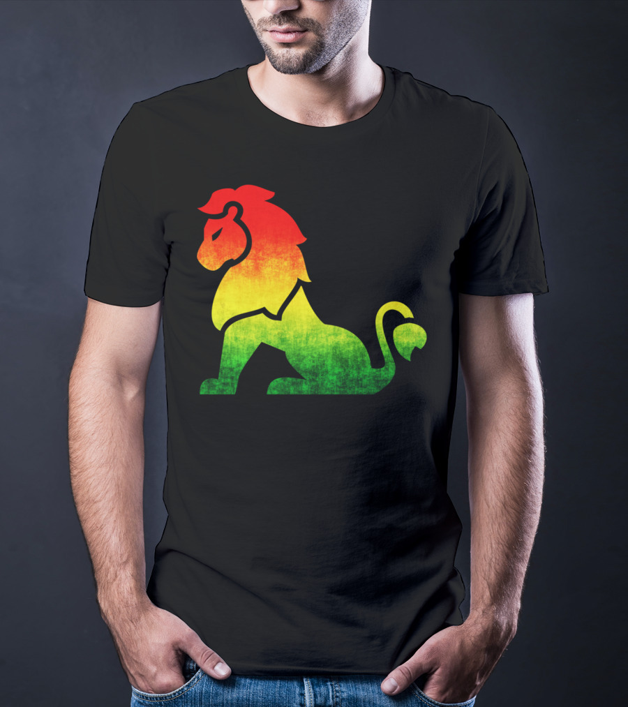 Rasta Flag Reggae Lion Jamaica T-Shirt