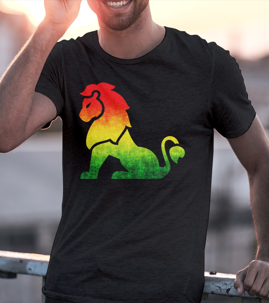 Rasta Flag Reggae Lion Jamaica T-Shirt