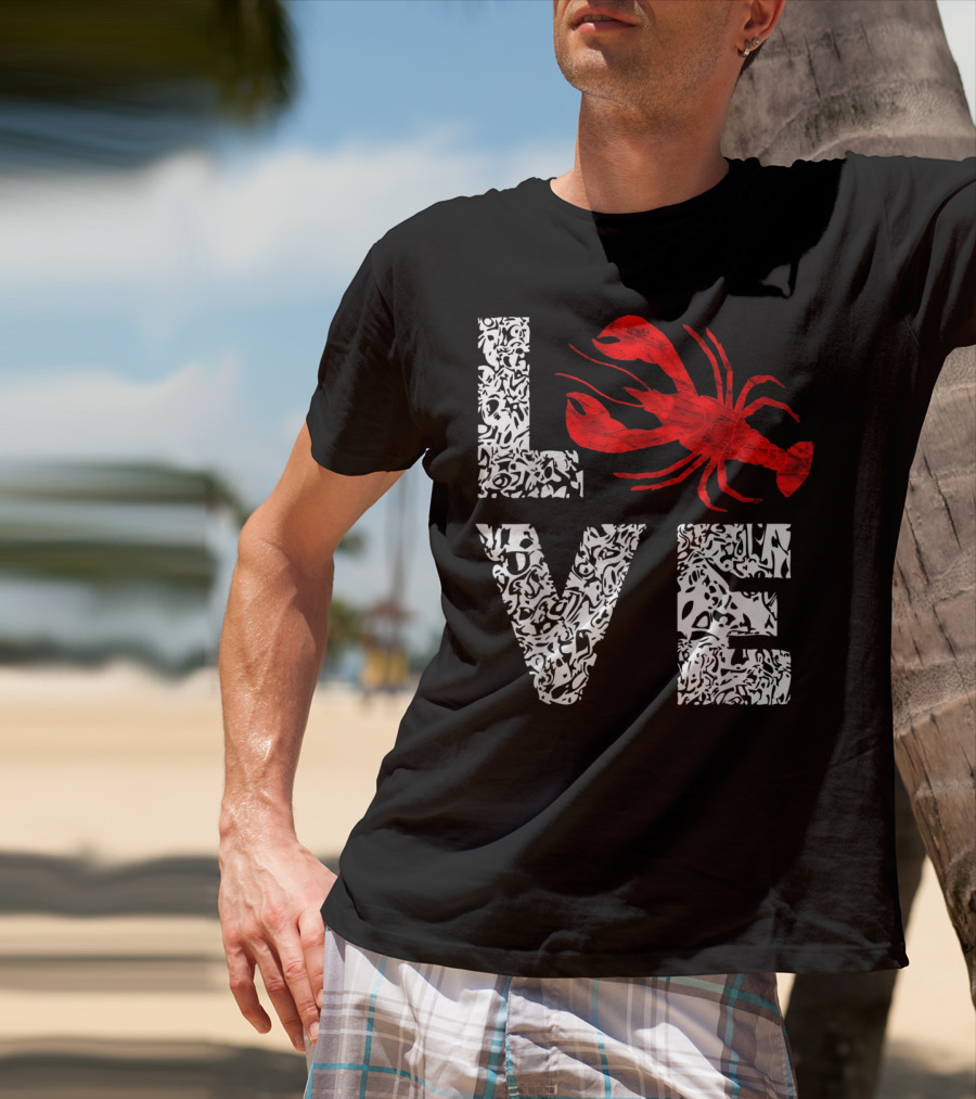 Love Crawfish Cajun River Crayfish Crab Boils Ditch T-Shirt