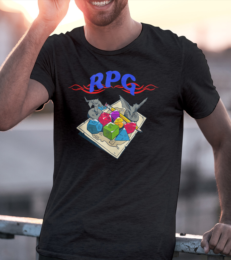 Rpg Dice Dungeon Gaming Board Game Nerdy Gamer T-Shirt