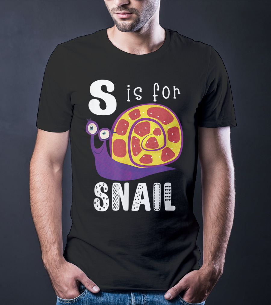 S Is For Snail Alphabet Letter Insect T-Shirt