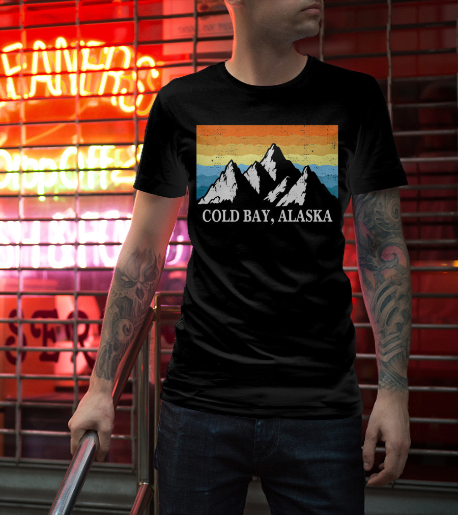 Cold Bay Alaska Retro Mountain Hiking Adventure T-Shirt