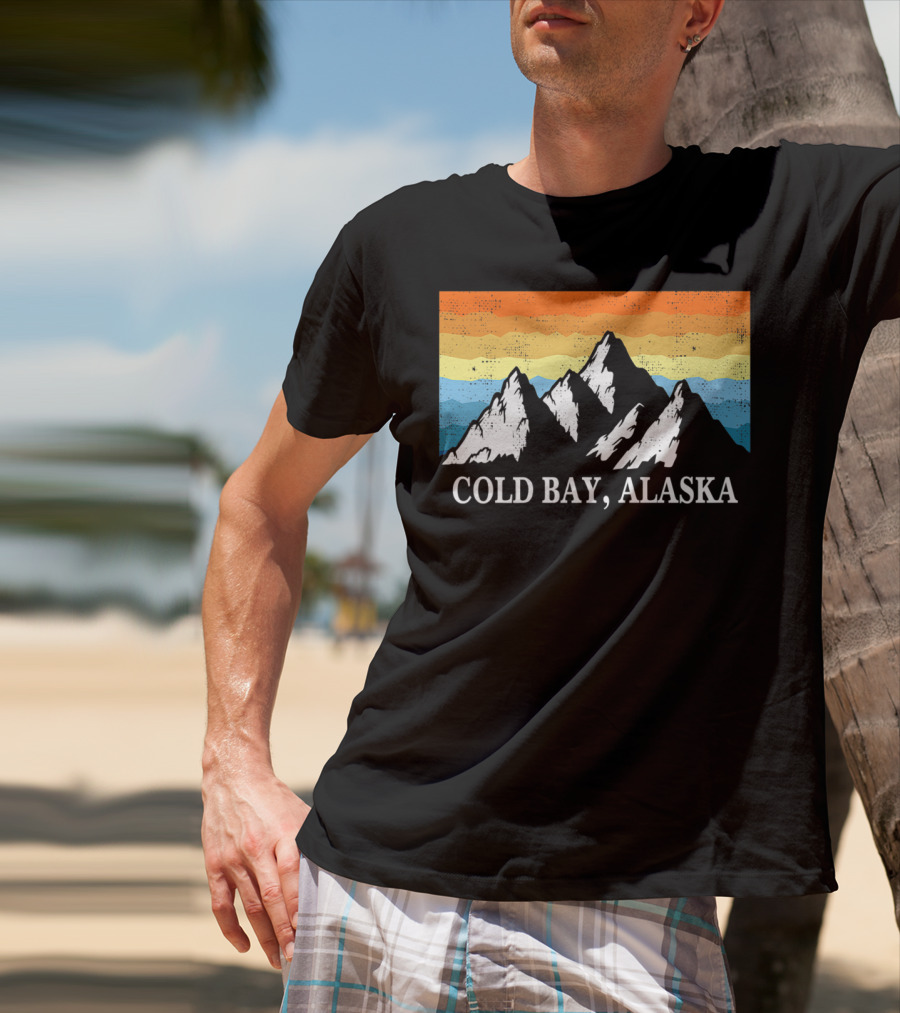 Cold Bay Alaska Retro Mountain Hiking Adventure T-Shirt