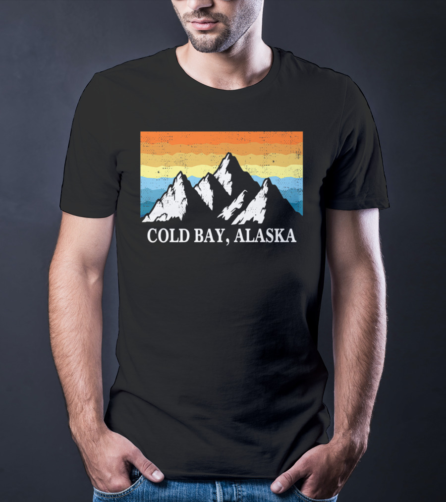 Cold Bay Alaska Retro Mountain Hiking Adventure T-Shirt