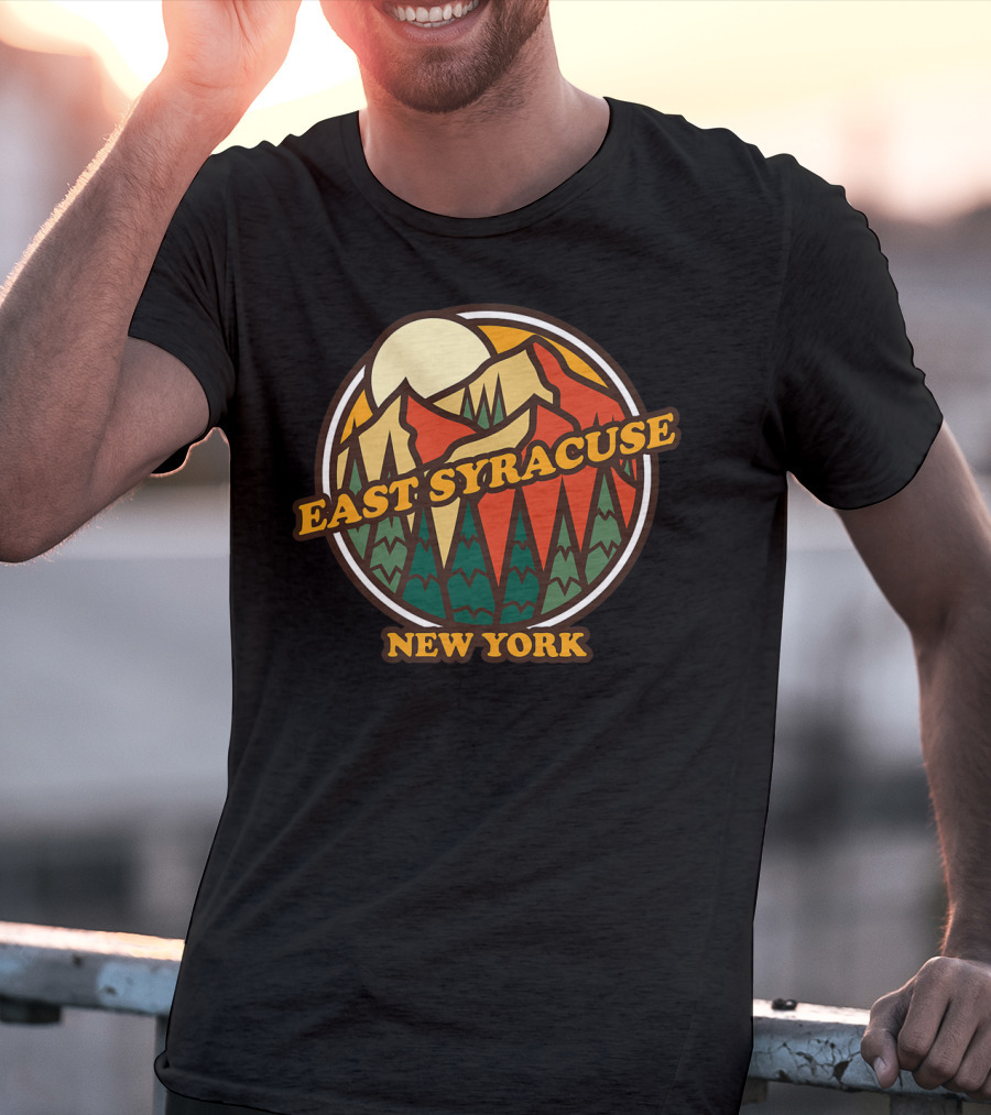 East Syracuse New York Vintage Mountain Hiking Scenery T-Shirt