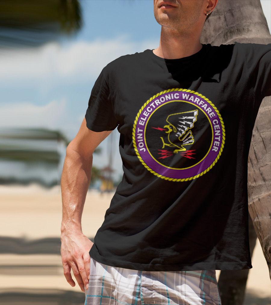 Joint Electronic Warfare Center Logo Emblem Bird With Lightning T-Shirt