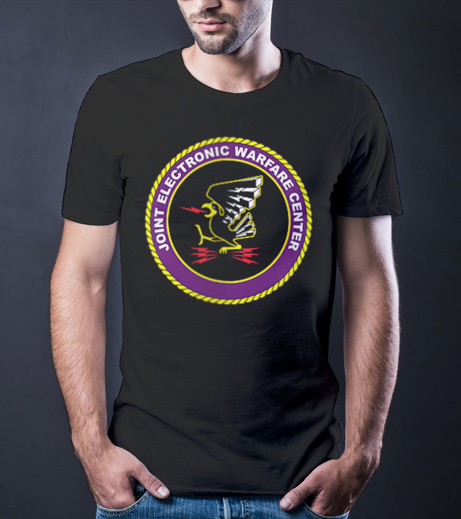 Joint Electronic Warfare Center Logo Emblem Bird With Lightning T-Shirt