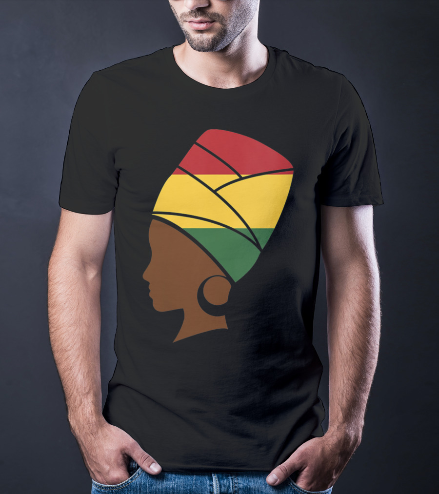 Proud Jamaica Reggae Woman With Rasta Colors T-Shirt
