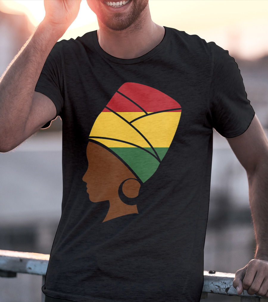 Proud Jamaica Reggae Woman With Rasta Colors T-Shirt