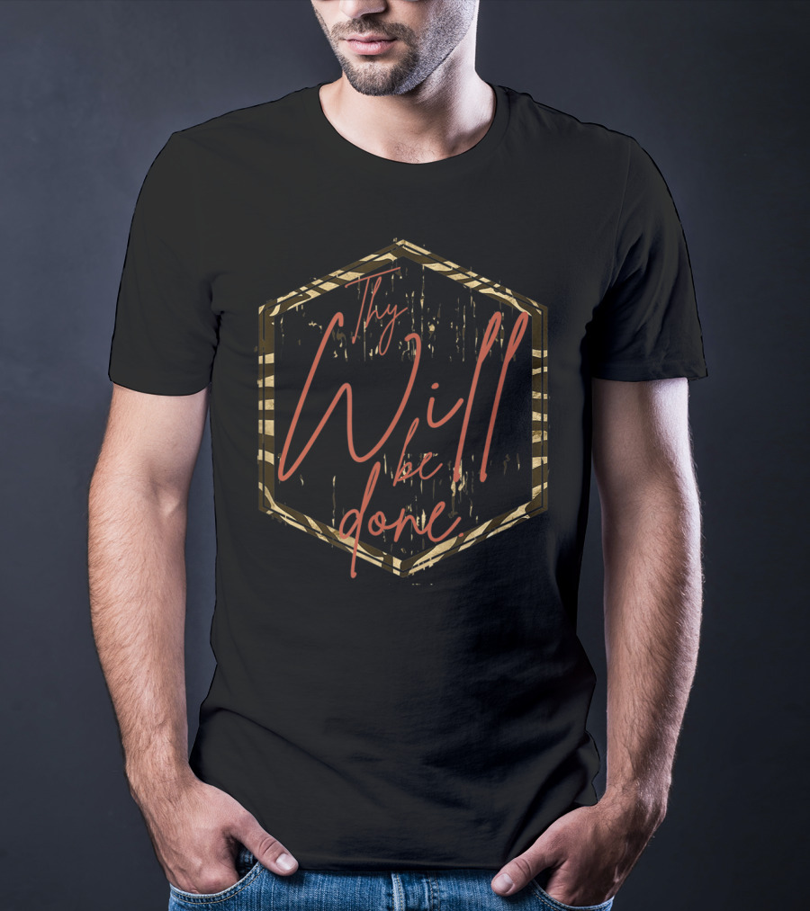 Thy Will Be Done Retro Hexagonal T-Shirt