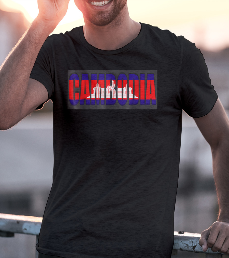 Cambodia Flag Vacation Holiday Cambodia Angkor Wat T-Shirt