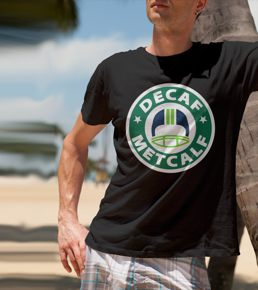 Decaf Metcalf Seahawks Helmet T-Shirt