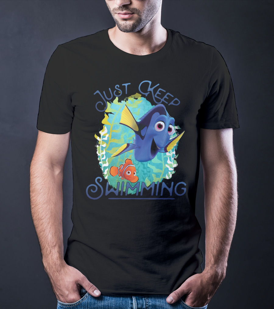 Disney Pixar Finding Dory Just Keep Swimming Dory And Nemo Ocean Adventure T-Shirt
