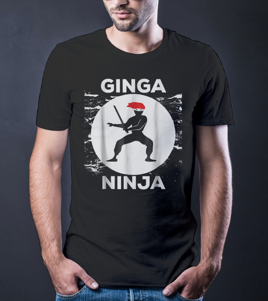Ginga Ninja Funny Redhead Ninja Humor Circle T-Shirt