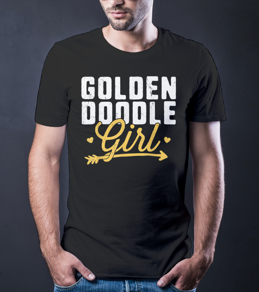 GOLDENDOODLE GIRL HEARTS AND ARROW T-Shirt