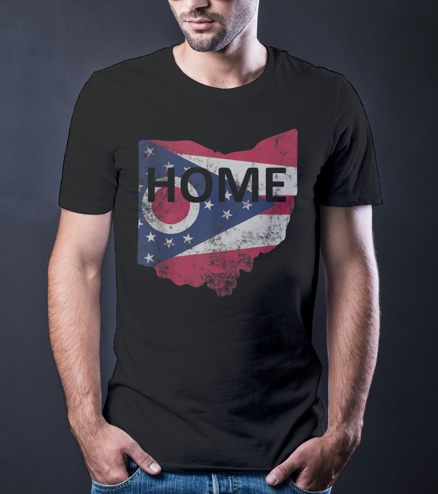 HOME Ohio State Flag Shape T-Shirt