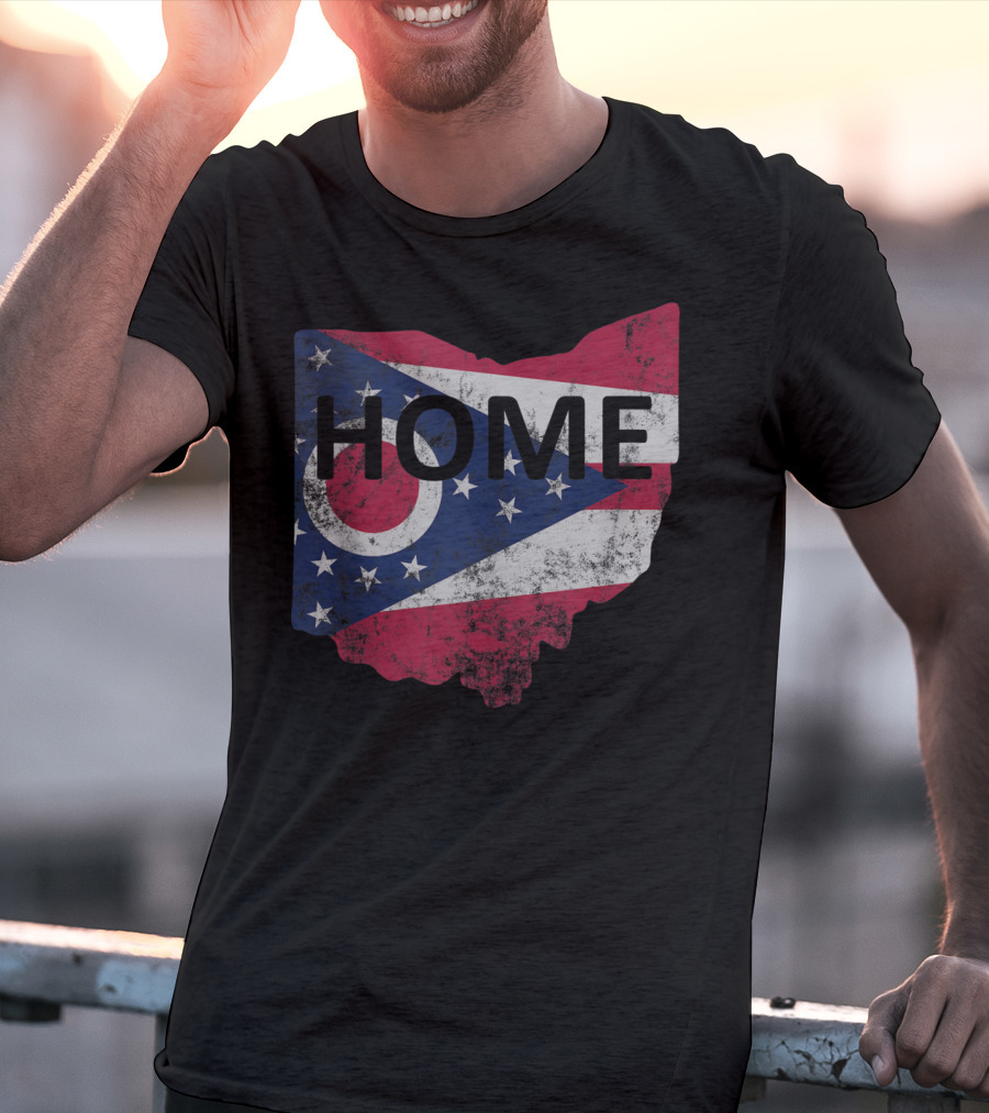 HOME Ohio State Flag Shape T-Shirt
