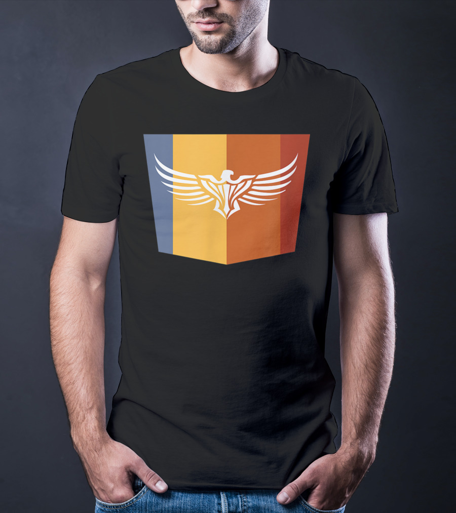 Falcon Great Eagle Winged Emblem With Tricolor Shield T-Shirt