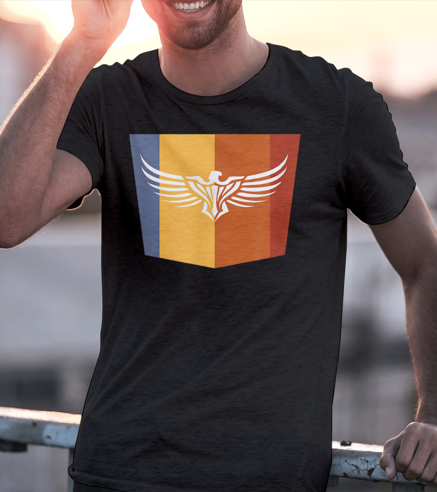 Falcon Great Eagle Winged Emblem With Tricolor Shield T-Shirt