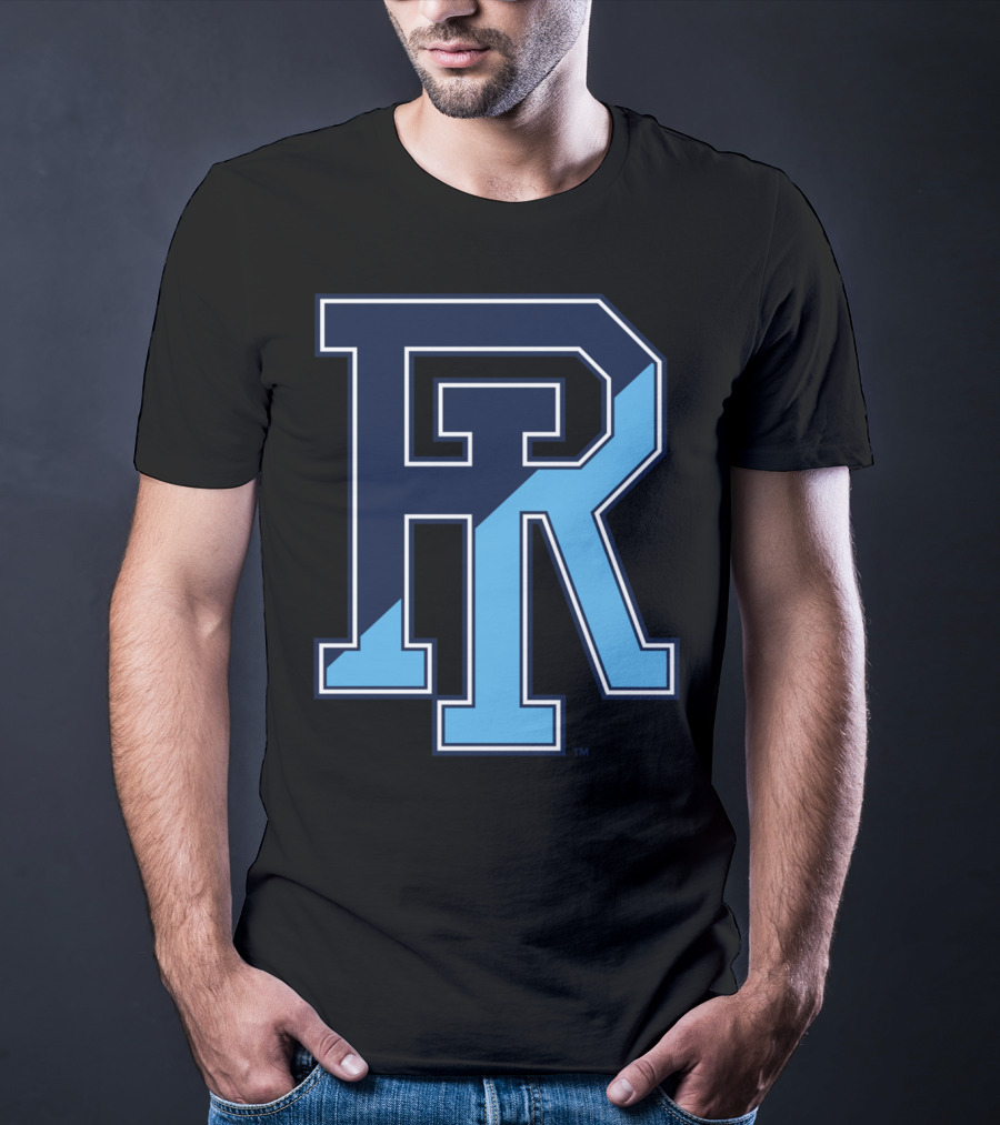 Rhode Island Rams Women's College NCAA Blue And Navy Logo PPRHI01 T-Shirt