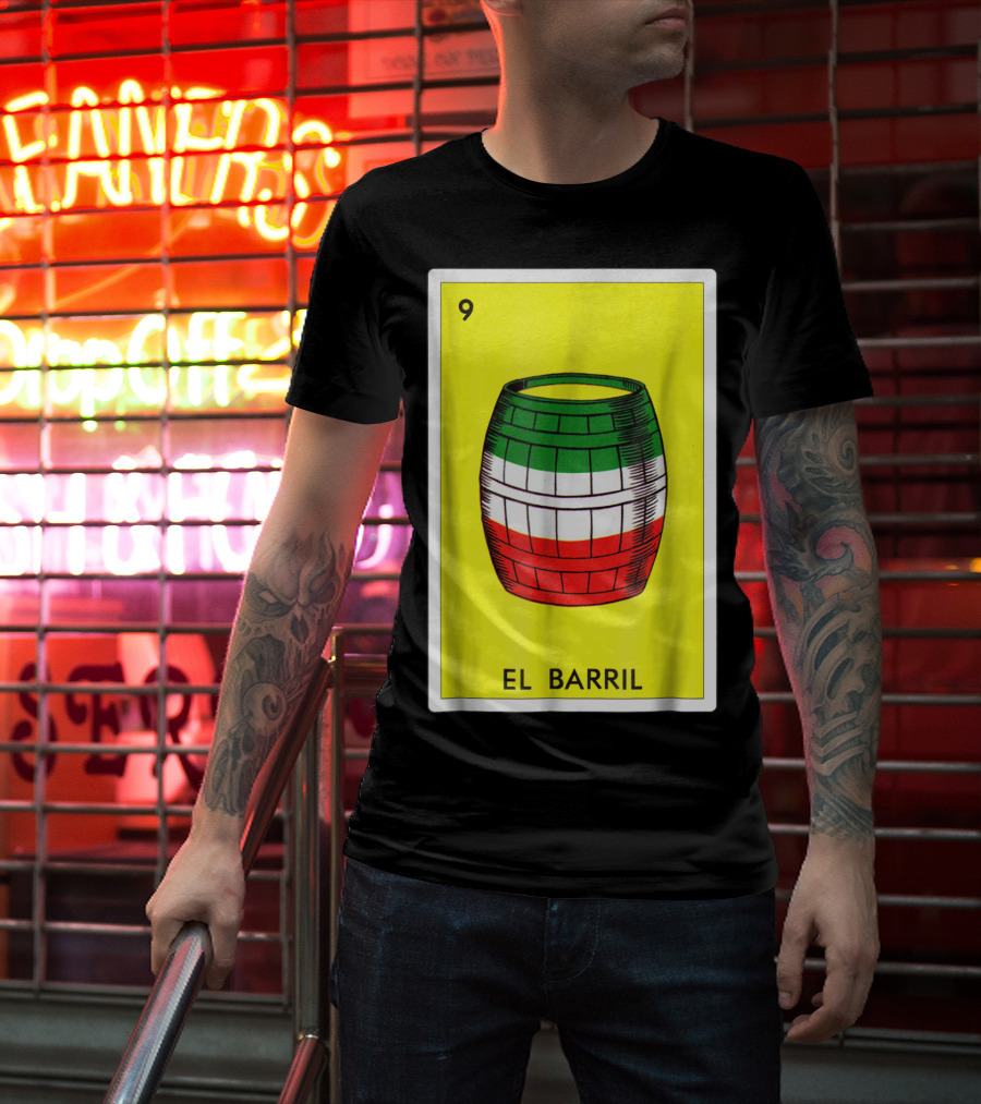 Loteria El Barril Card 9 Mexican Colors Classic Version T-Shirt