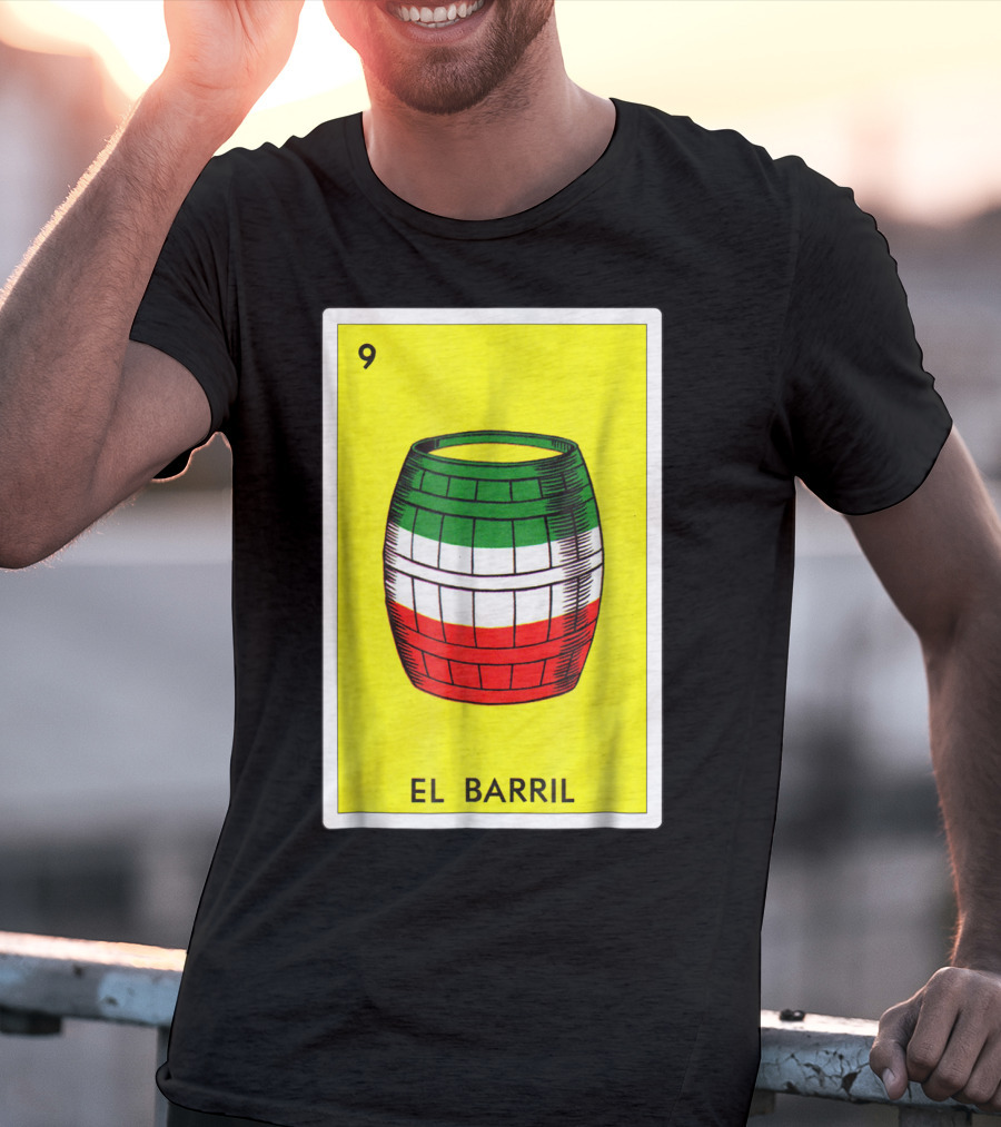 Loteria El Barril Card 9 Mexican Colors Classic Version T-Shirt