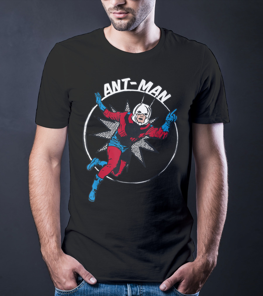 Marvel Ant-Man Classic Avengers Vintage Style Badge T-Shirt
