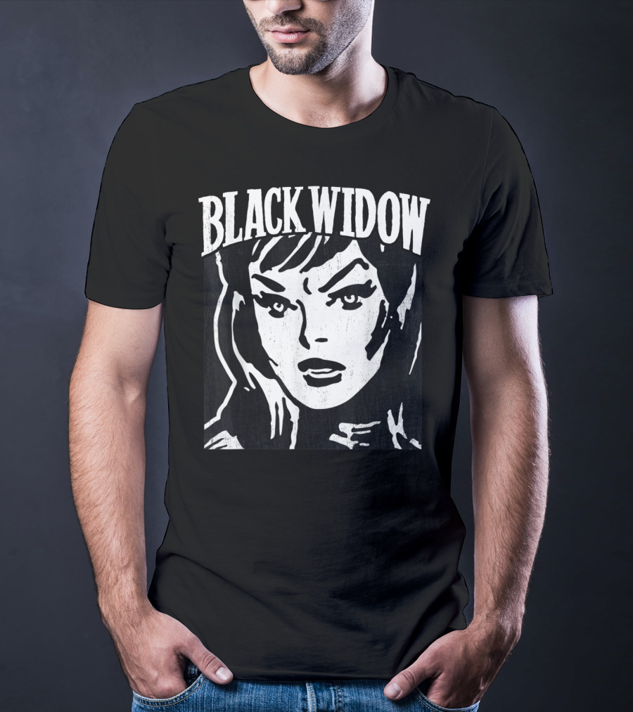 BLACK WIDOW Classic Marvel Comic Closeup T-Shirt