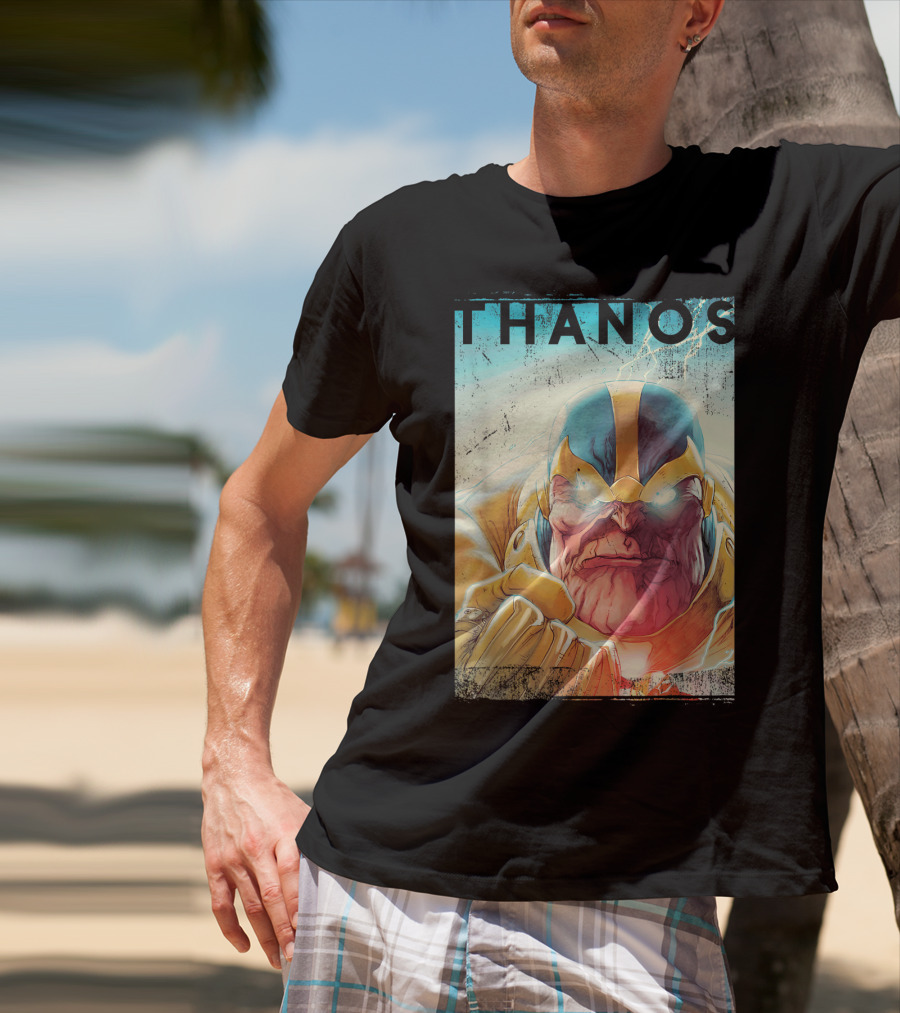 Marvel Thanos Vintage Iconic Character Close-Up T-Shirt