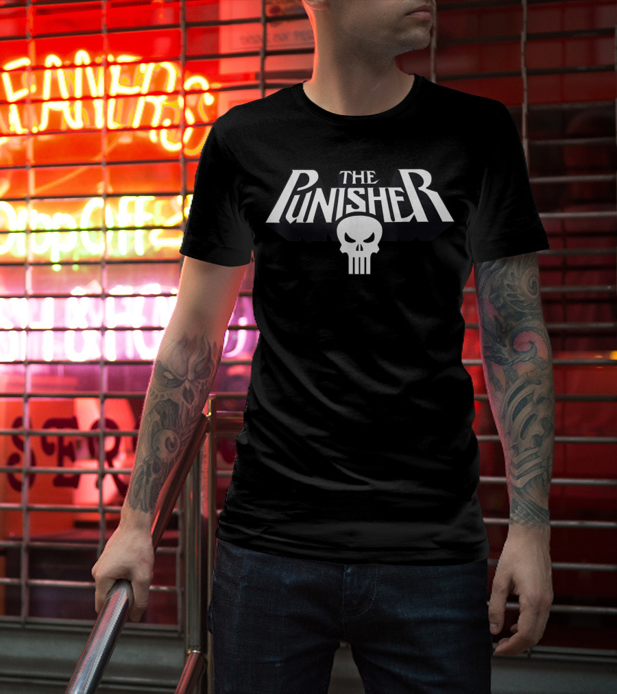 Marvel The Punisher Skull Logo Classic Clean T-Shirt