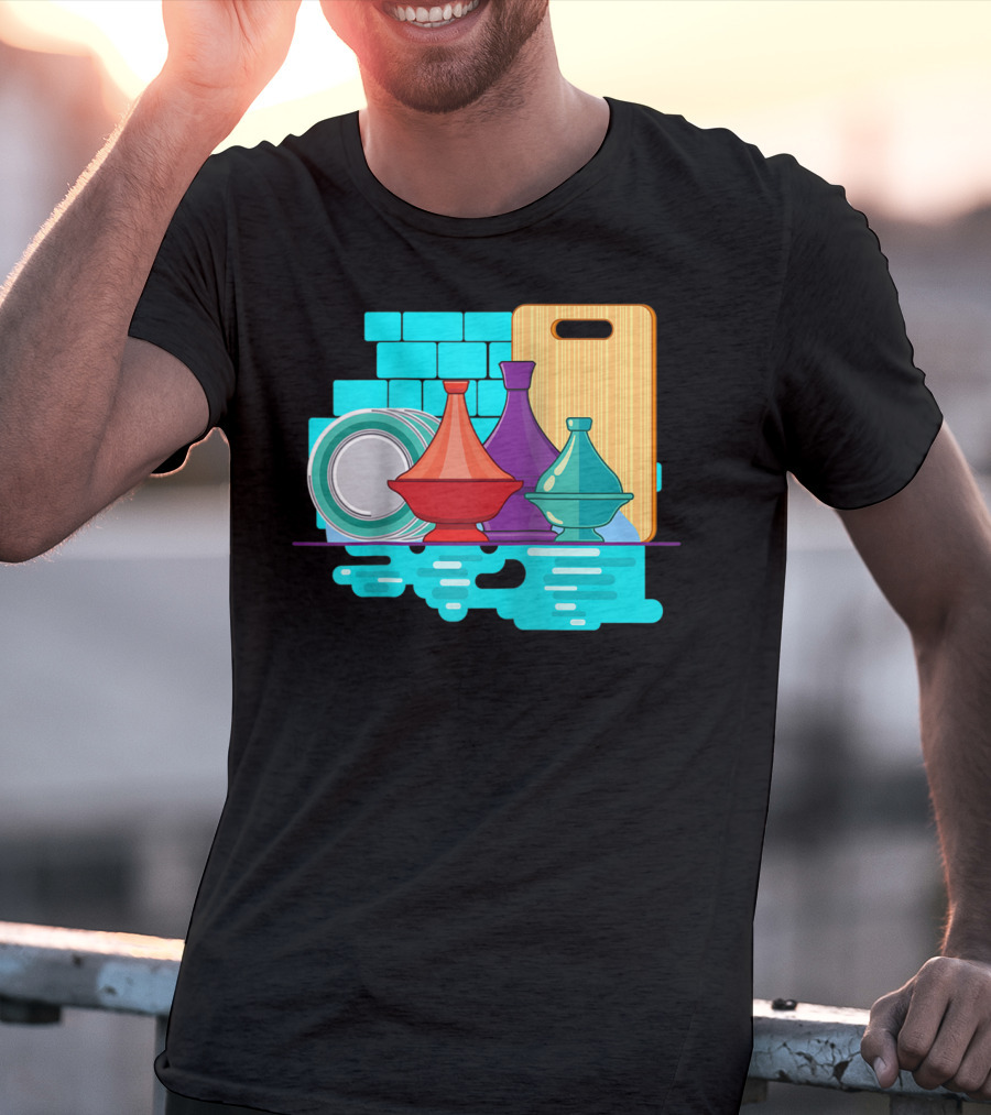 Moroccan Classic Tagine Vibrant Tajine Display Morocco T-Shirt