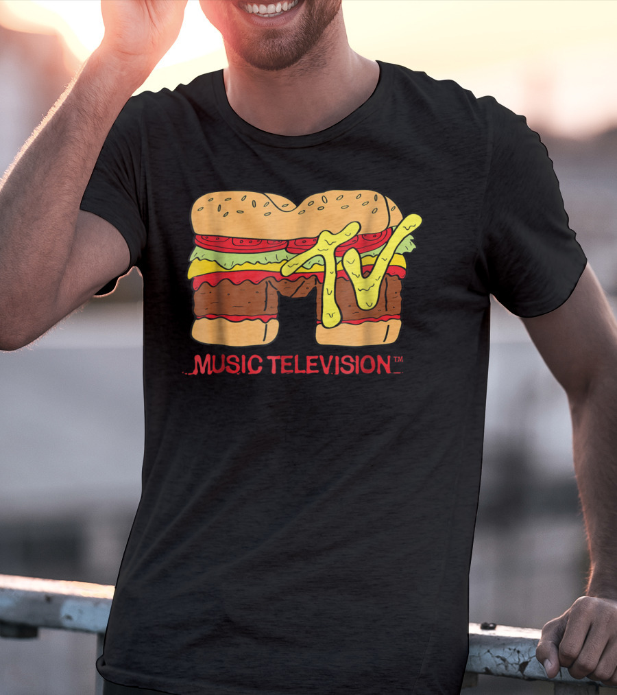 MTV Classic Hamburger Music Television T-Shirt