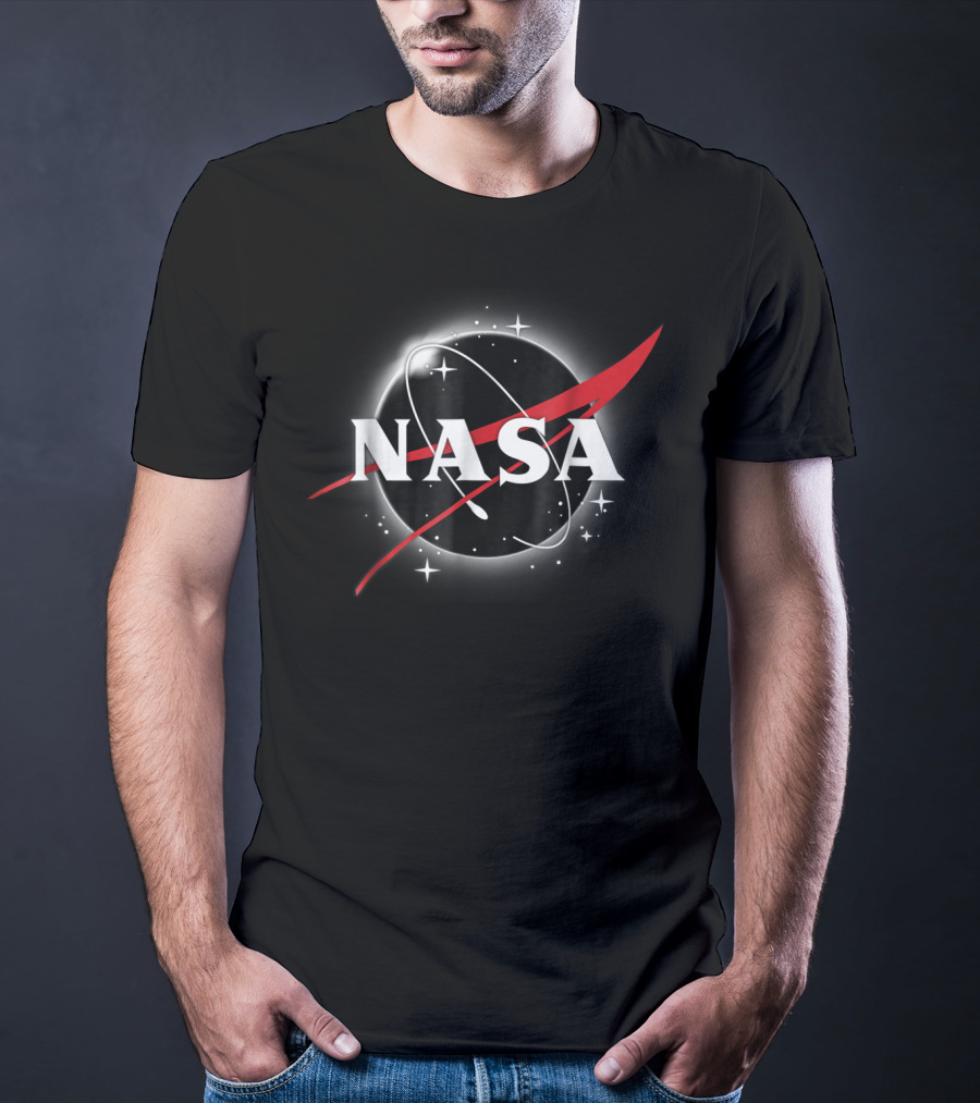 NASA Total Solar Eclipse Classic Logo Design Sphere T-Shirt