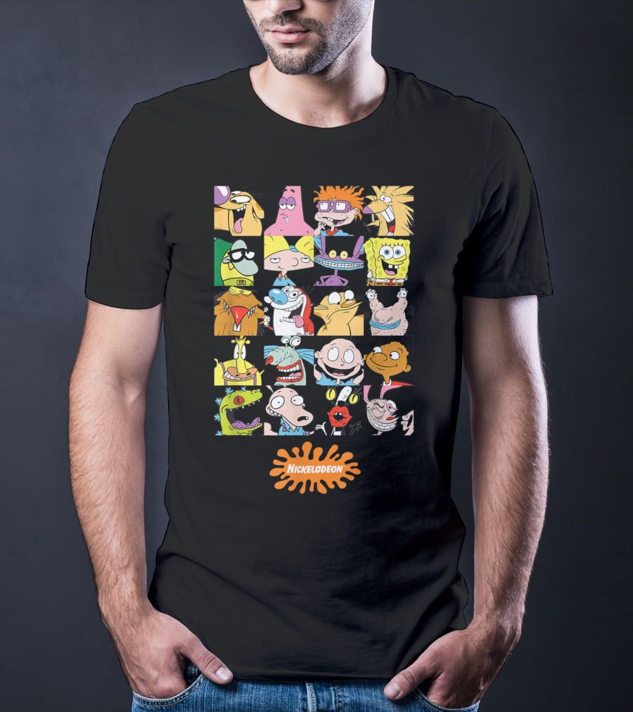 Nickelodeon Classic 90s Characters Featuring Rugrats Hey Arnold Spongebob Rocket Power And More T-Shirt
