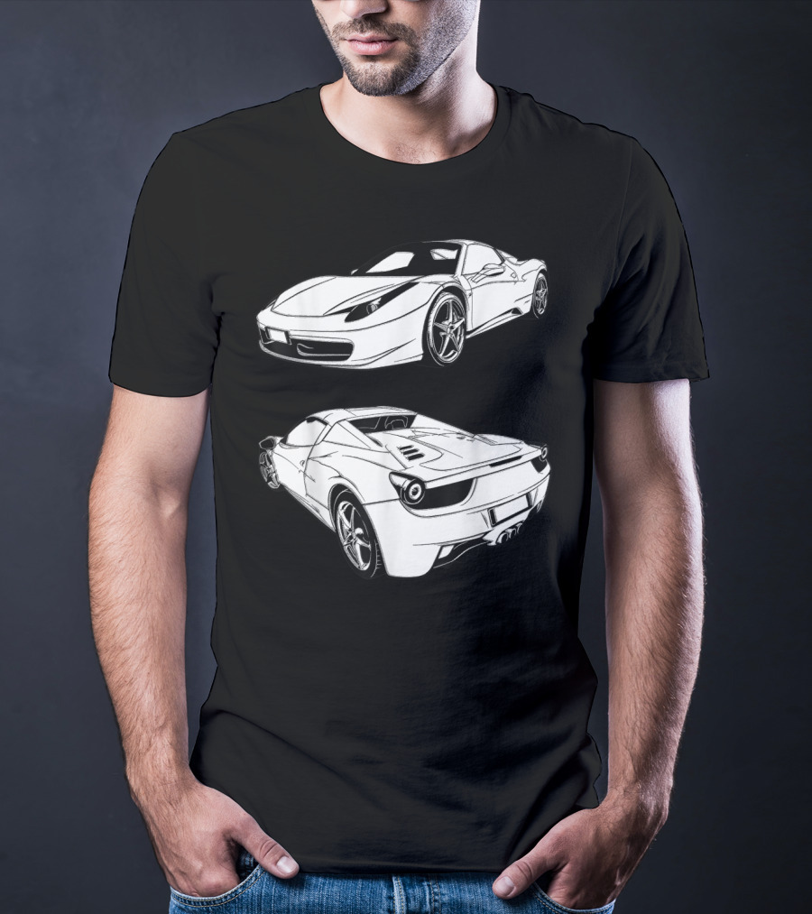 Italian Classic Car Super Cars Ferrari Street Drag T-Shirt