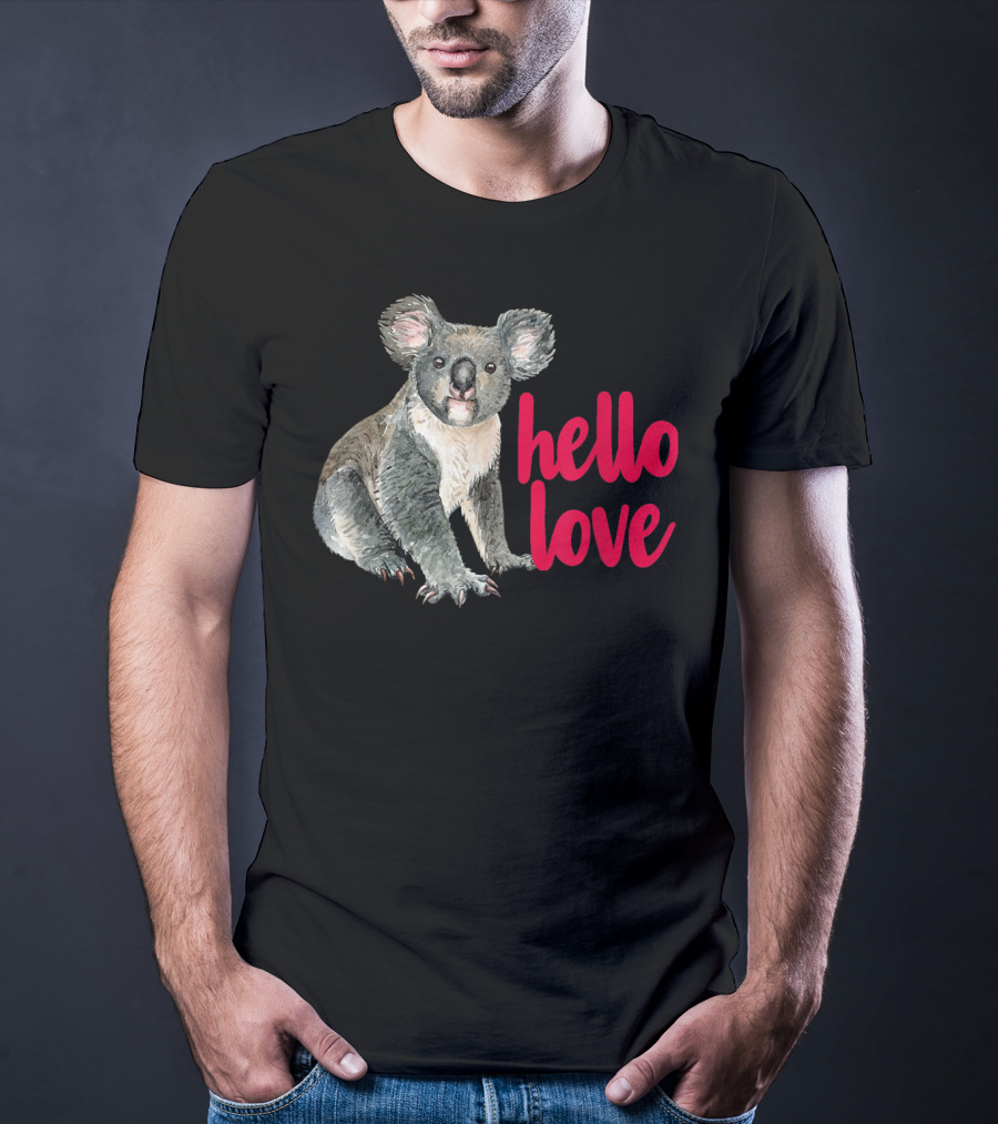Hello Love Koala Bear For Animal Lover T-Shirt