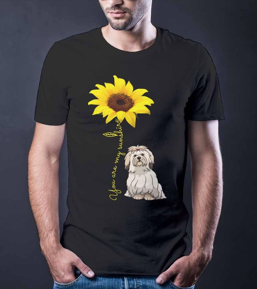 Lhasa Apso Mom You Are My Sunshine Sunflower T-Shirt