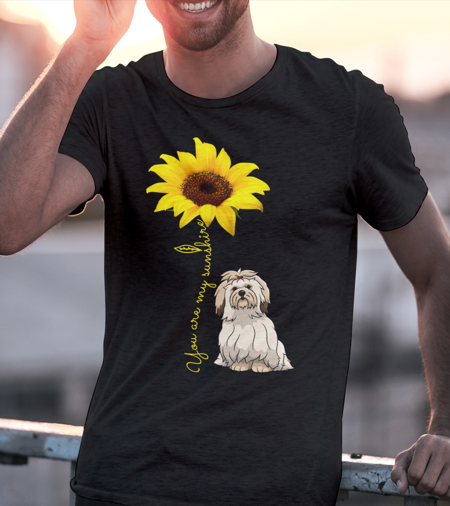 Lhasa Apso Mom You Are My Sunshine Sunflower T-Shirt