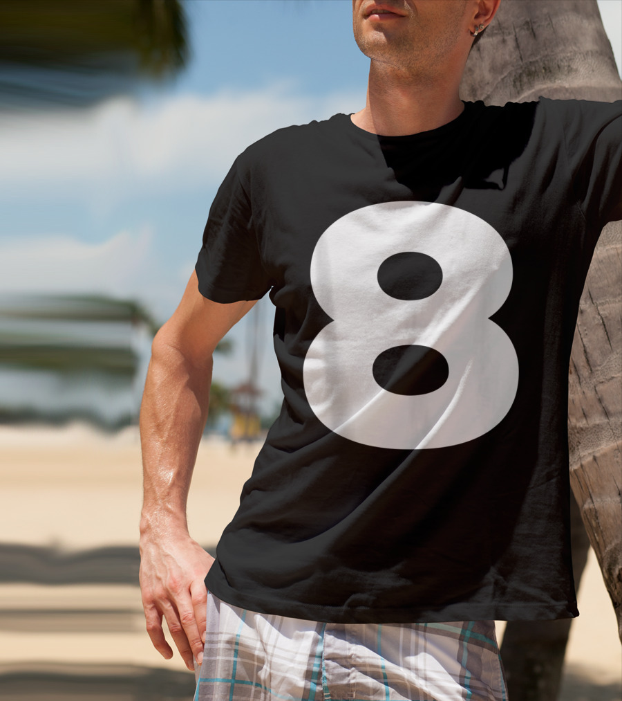Number 8 Jersey Style Sport Team Fan Group T-Shirt
