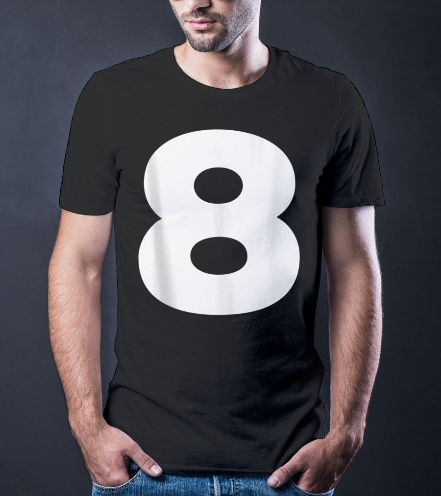 Number 8 Jersey Style Sport Team Fan Group T-Shirt