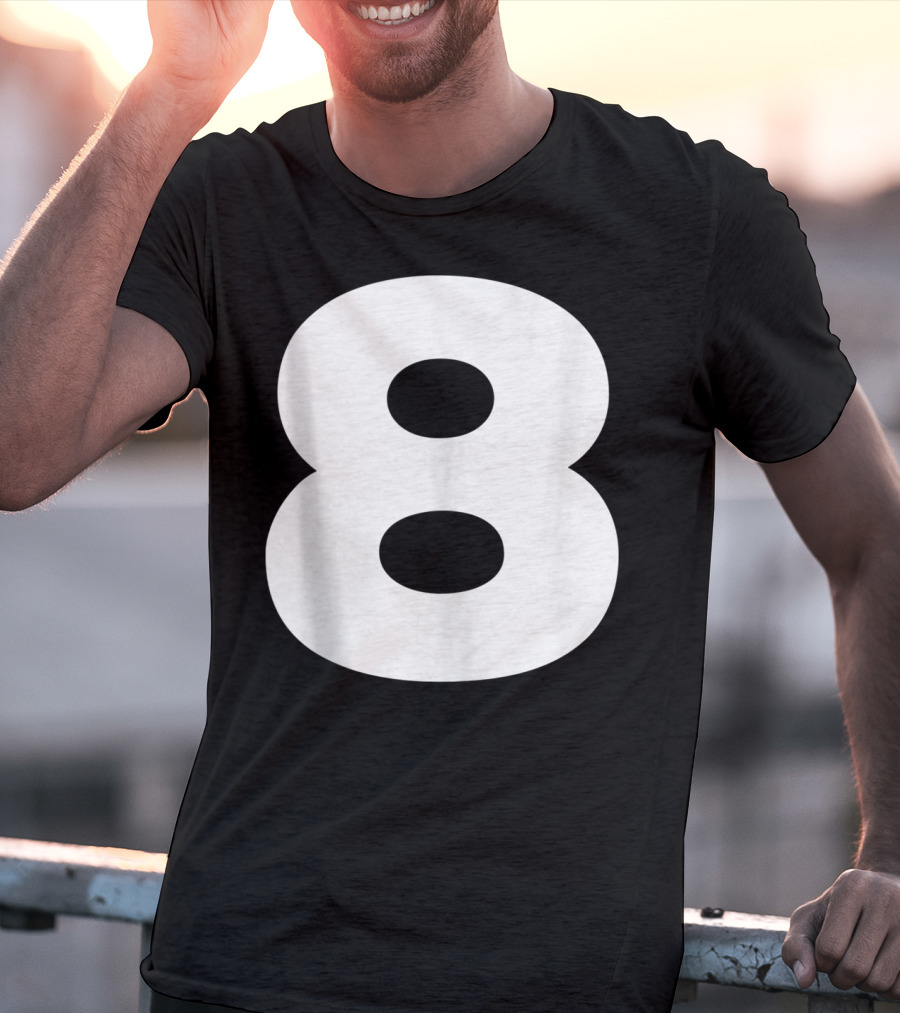 Number 8 Jersey Style Sport Team Fan Group T-Shirt