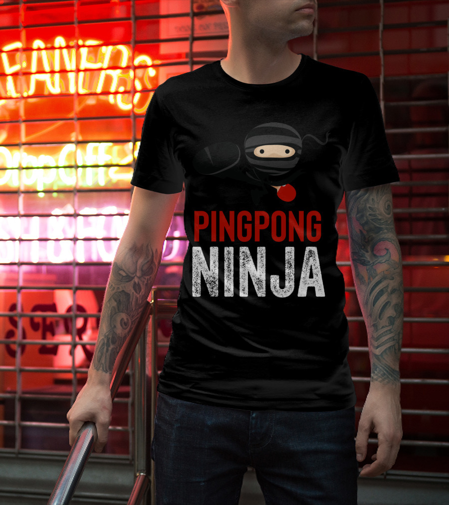 Ping Pong Ninja Table Tennis Stealth Master Player T-Shirt