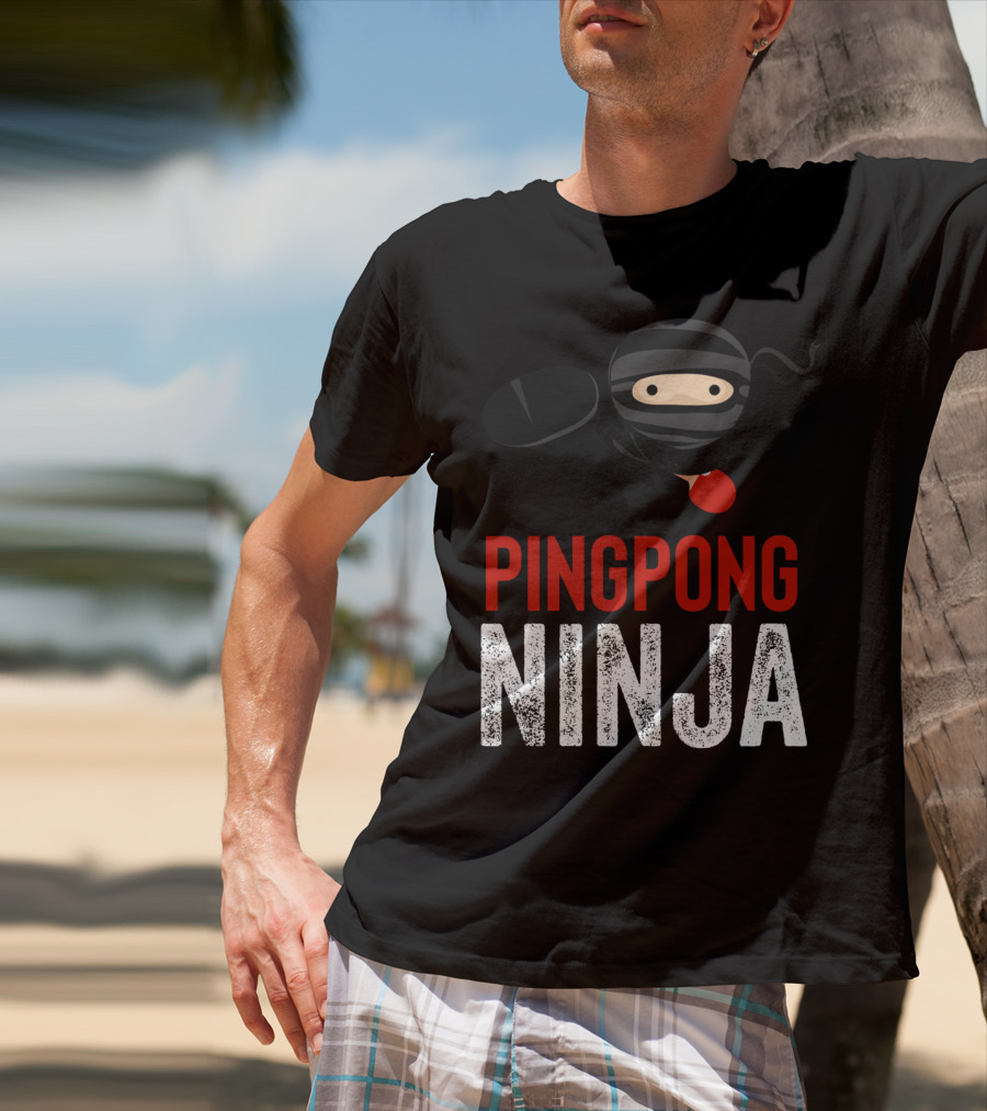 Ping Pong Ninja Table Tennis Stealth Master Player T-Shirt